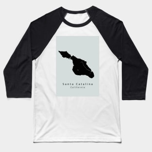 Santa Catalina California Island Map dark Baseball T-Shirt